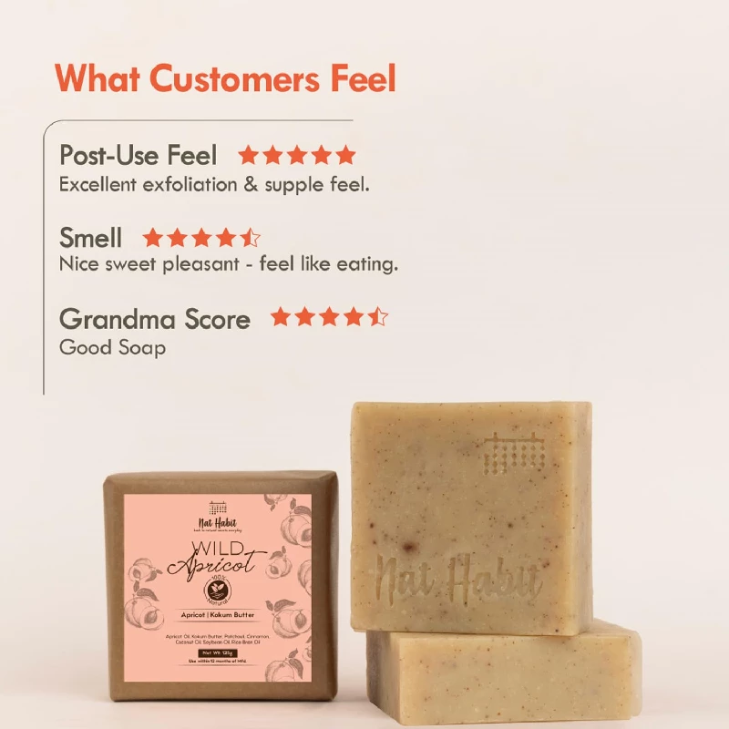 Nat Habit Wild Apricot Bath Soap, 125 g-3.webp